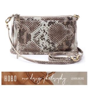 NEW Hobo Cadence Snakeskin Crossbody Bag Convertible Chic Leather Small